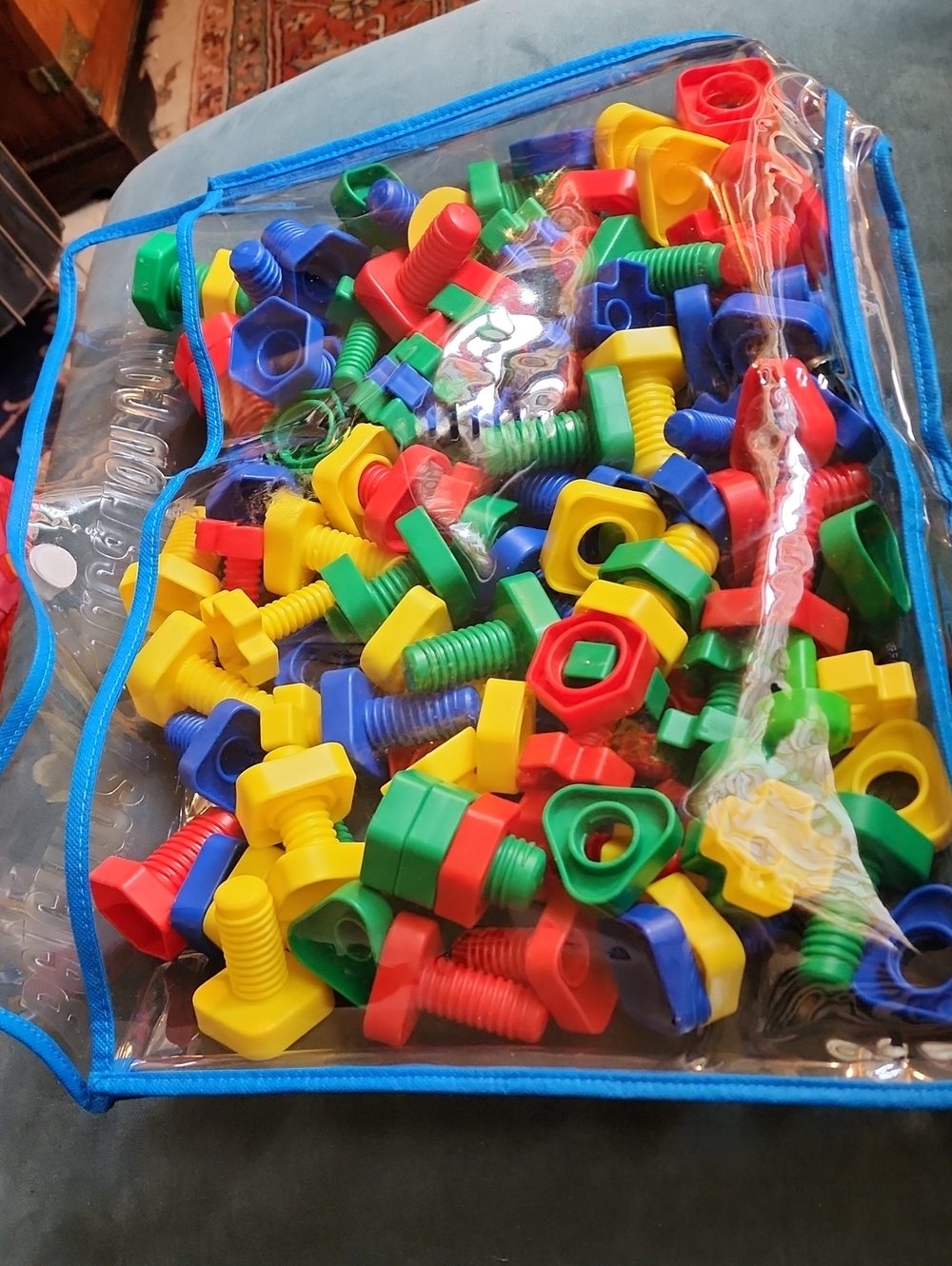 Colorful Kids Screw and Nut Building Toy Set - Multicolor.